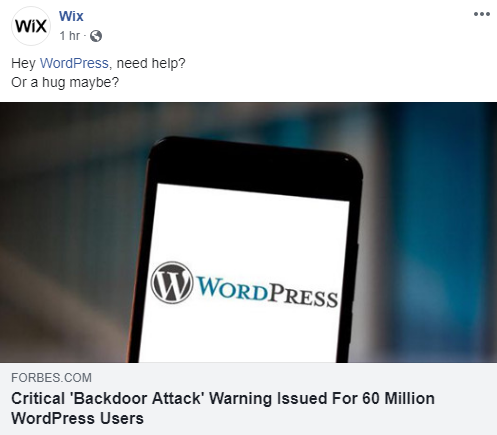 Wix shows no mercy to WordPress during a major cyber attack